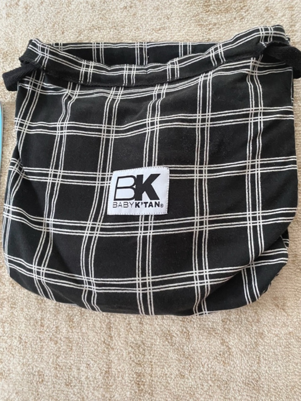 Baby K'tan Black and white Plaid wrap